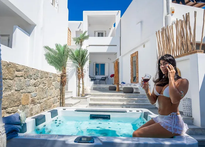 Mykonos Double Luxury Collection-with External Hot Adults Only * 아노 메라