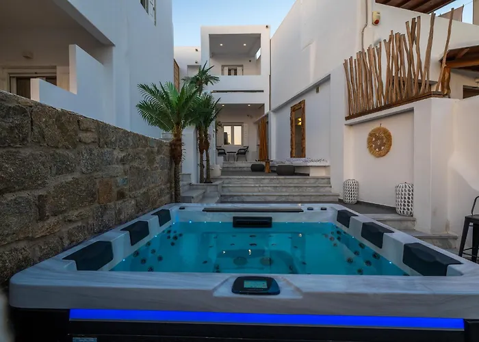 Mykonos Double Luxury Mini Suites-with External Hot Adults Only